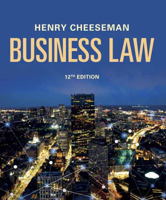Business Law 12th Edition Test Bank by Henry R. Cheeseman